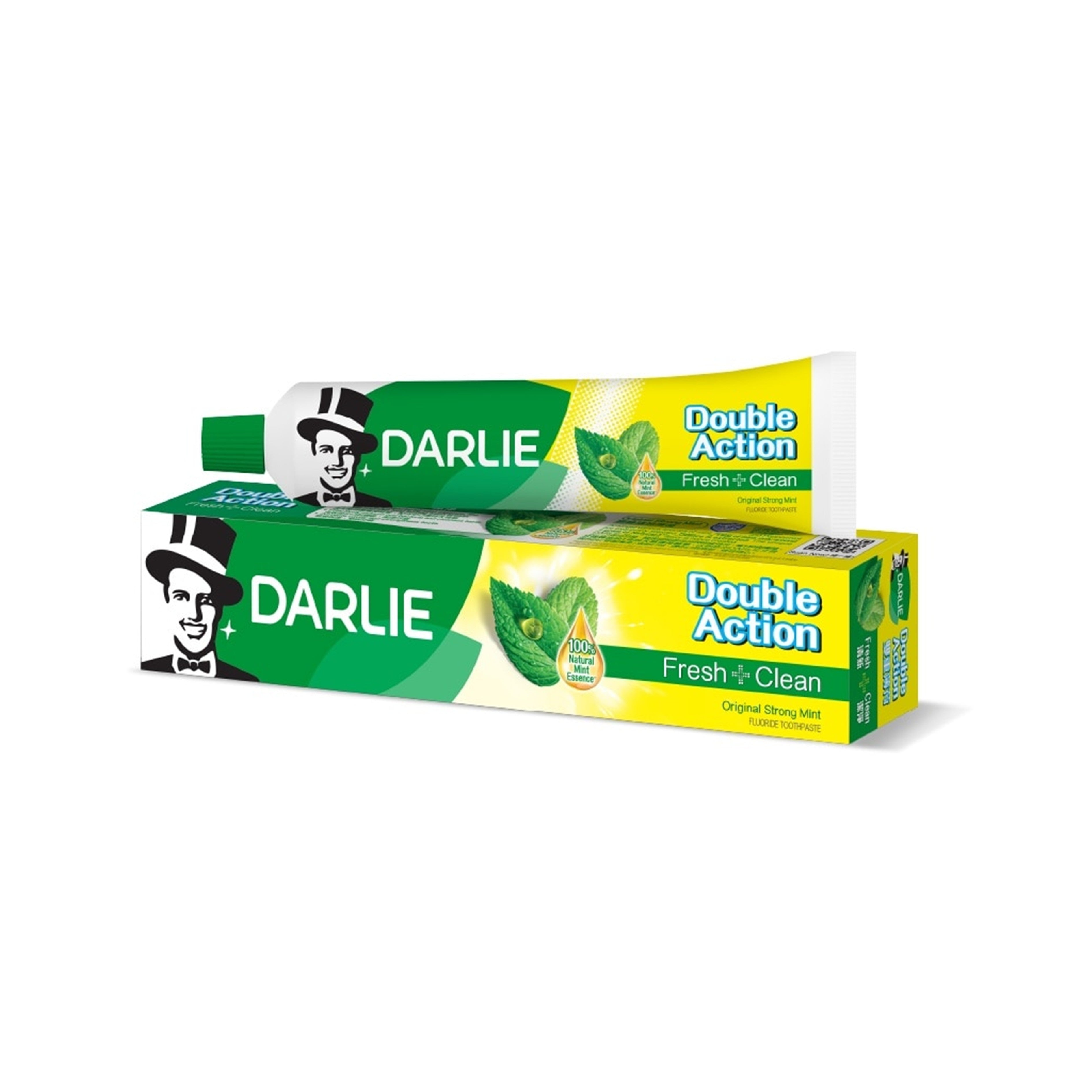 Darlie Double Action Fresh + Clean Fluoride Toothpaste 100g (Original Strong Mint)