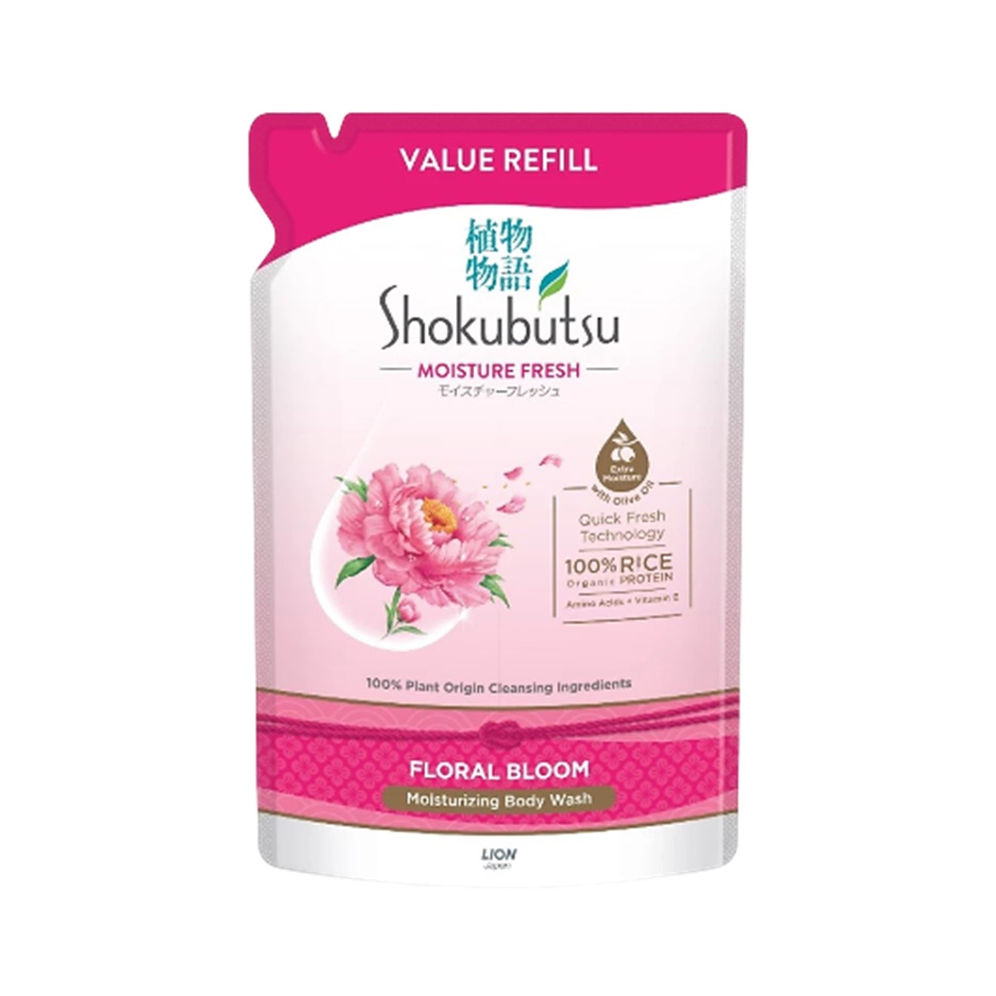 Shokubutsu Moisture Fresh Moisturizing Body Wash (Floral Bloom) 800g (Refill Pack)