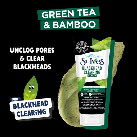 St. Ives Blackhead Clearing Green Tea & Bamboo Face Scrub 170g