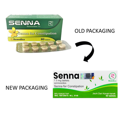 Senna 7.5mg Tablet 60's (For Constipation)