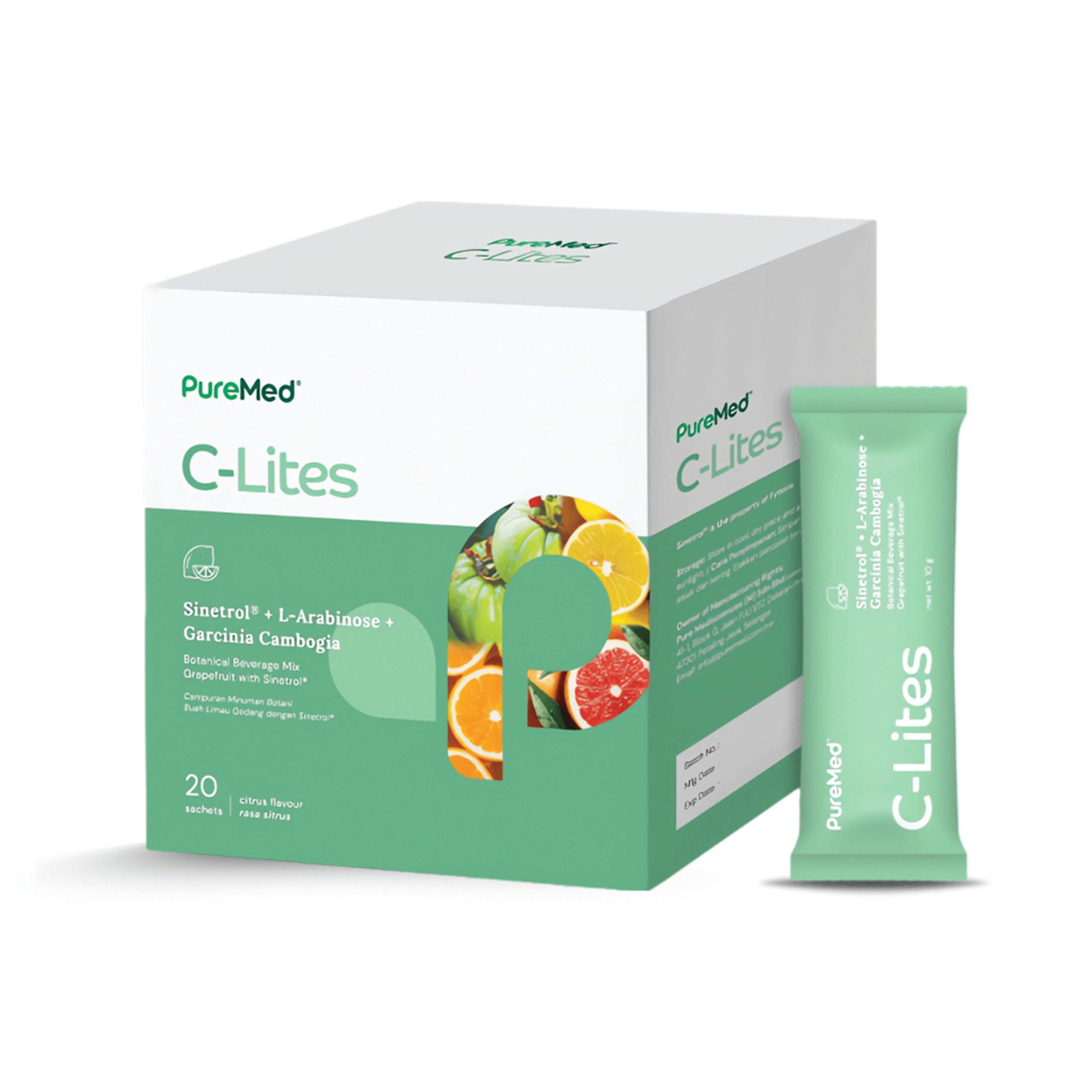 PureMed C-Lites Sachet 20's (Citrus Flavour)