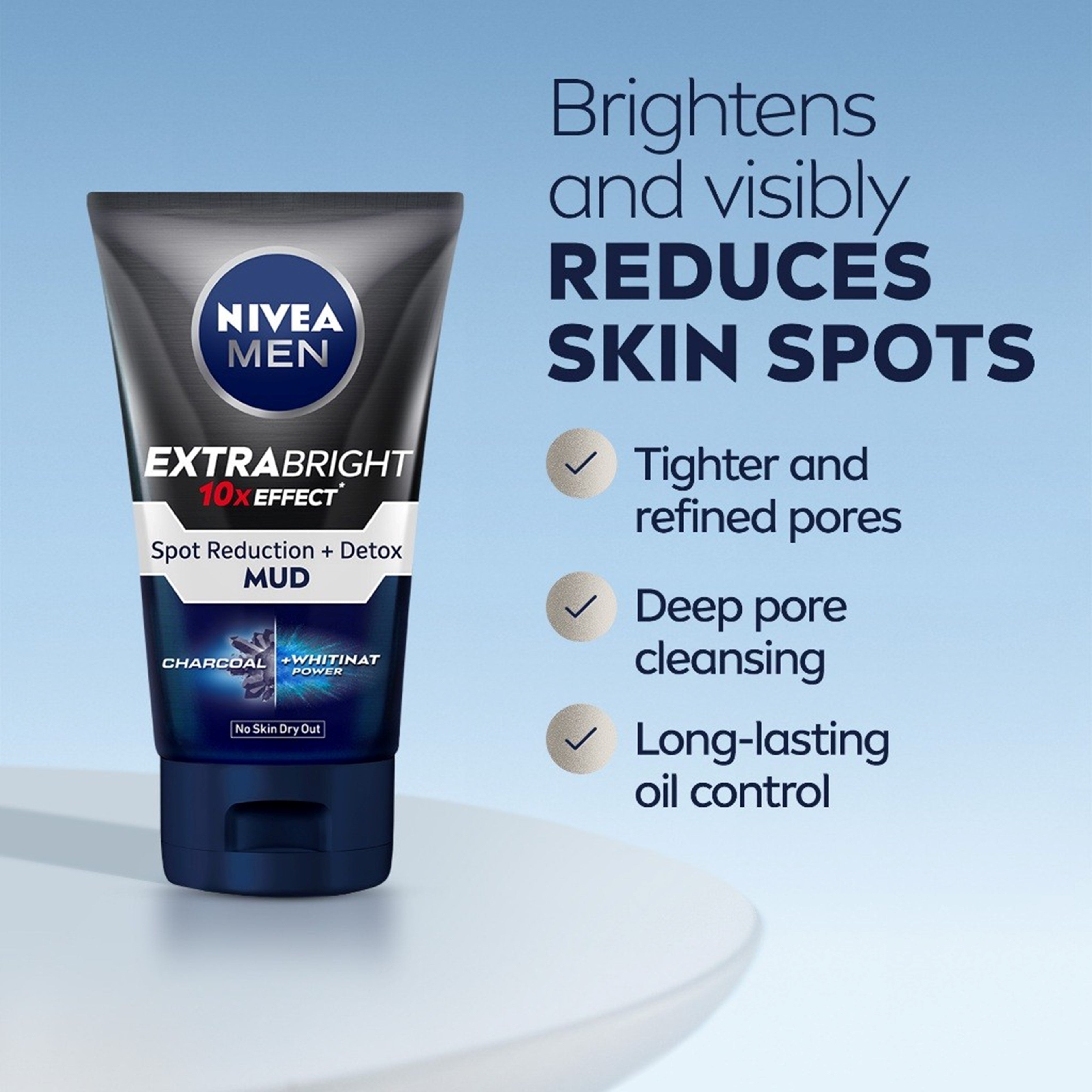 Nivea Men Extra Bright Mud Cleansing Foam 100g