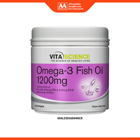 VitaScience Omega-3 Fish Oil 1200mg Softgel 120's