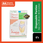 Pan-Mate Premium Quality Disposable Panties Size L 6's (71-86cm / 28-34 inches)