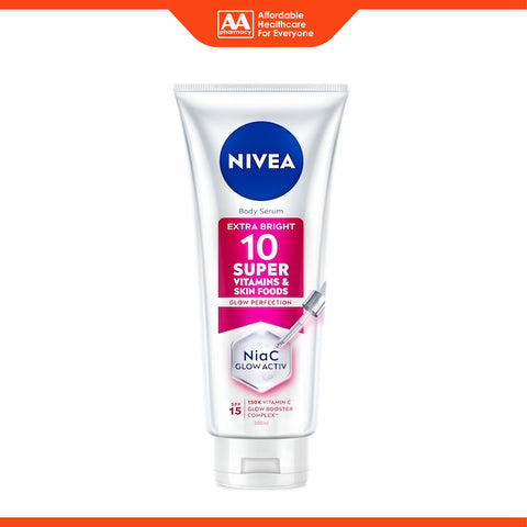 Nivea Extra Bright 10 Super Vitamins & Skin Foods Glow Perfection Body Serum 300mL
