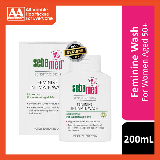 Sebamed Feminine Intimate Wash pH6.8 200mL (For Women Aged 50+)