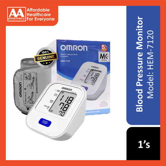 Omron Automatic Blood Pressure Monitor (Model: HEM-7120) [5 Years Warranty]