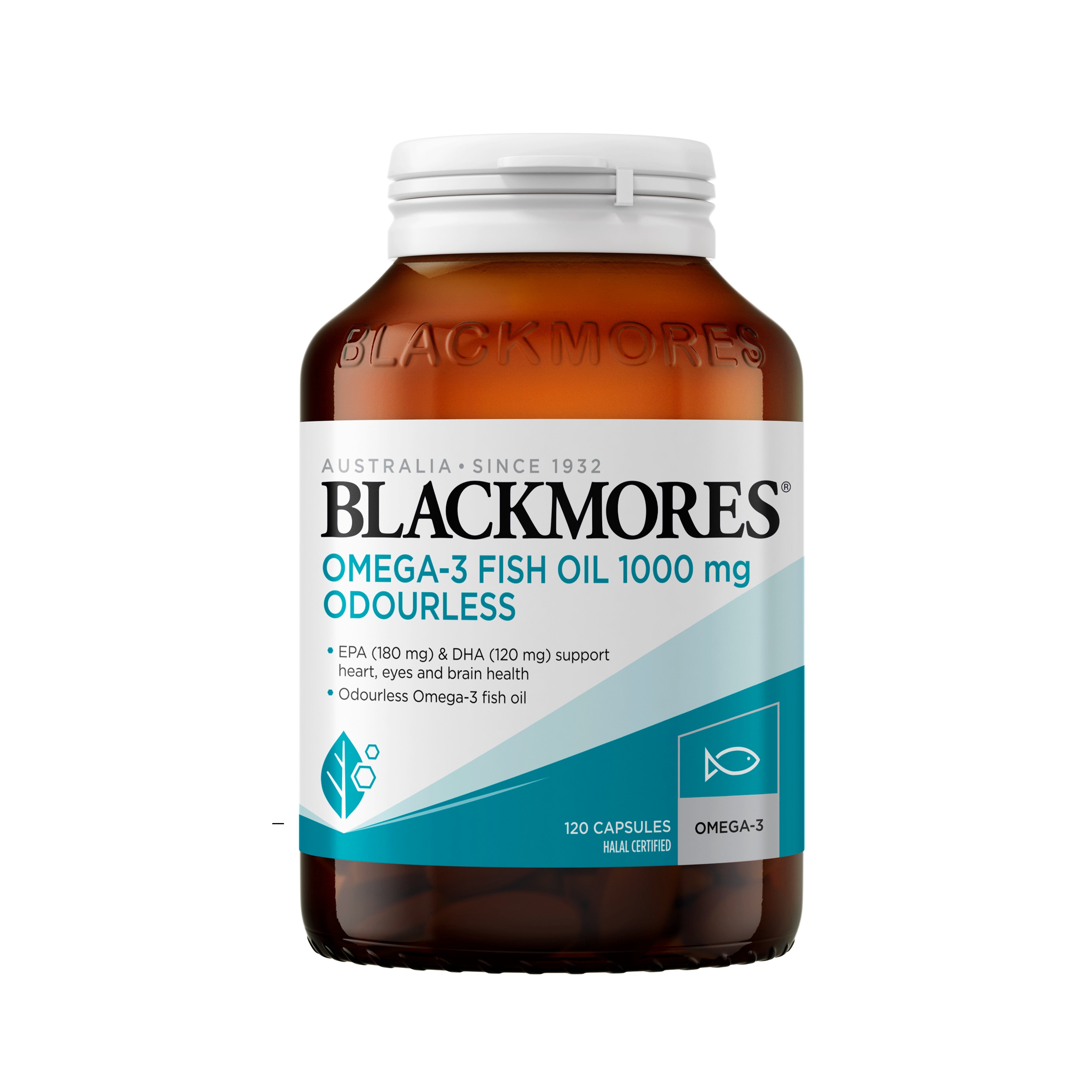 Blackmores Omega-3 Fish Oil 1000mg Odourless Capsule 120's
