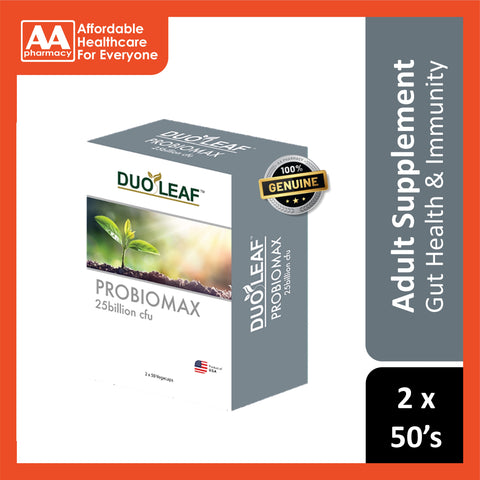 Duoleaf Probiomax 25 Billion CFUs Vegicapsule 2x50's