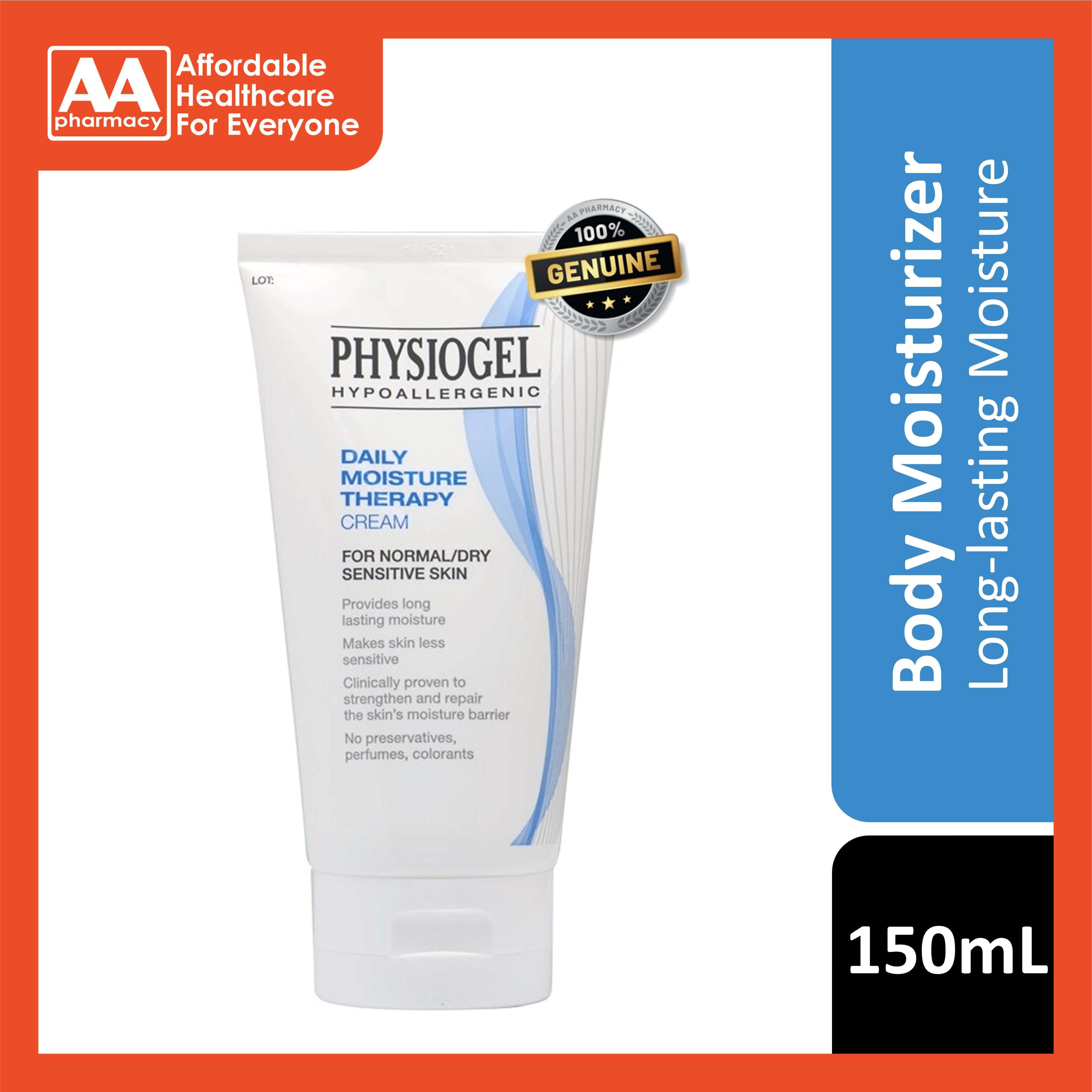 Physiogel Hypoallergenic Daily Moisture Therapy Cream 150mL