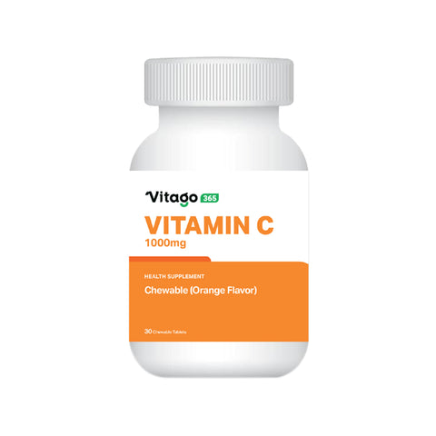 Vitago365 Vitamin C 1000mg Chewable Tablet 30's (Orange Flavour)