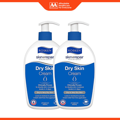 Rosken Skin Repair Dry Skin Cream 500mLx2's [Value Pack]