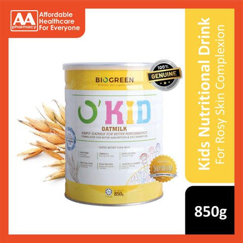 Biogreen O'Kid Oatmilk 850g (For Children 1 Year and Above)