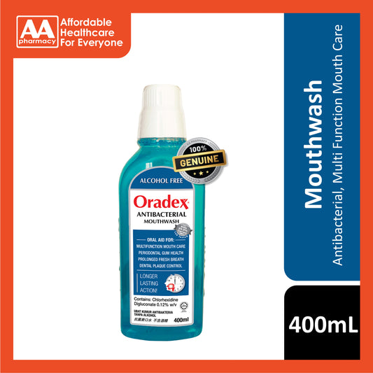 Oradex Antibacterial Mouthwash (Alcohol Free) 400mL