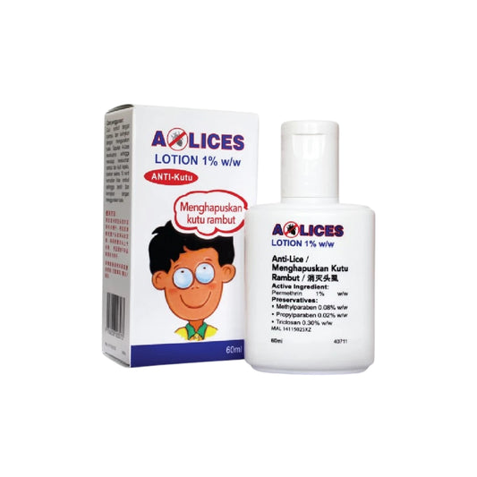 A-Lices Lotion (Permethrin 1% w/w) 60mL (Anti-Lice)