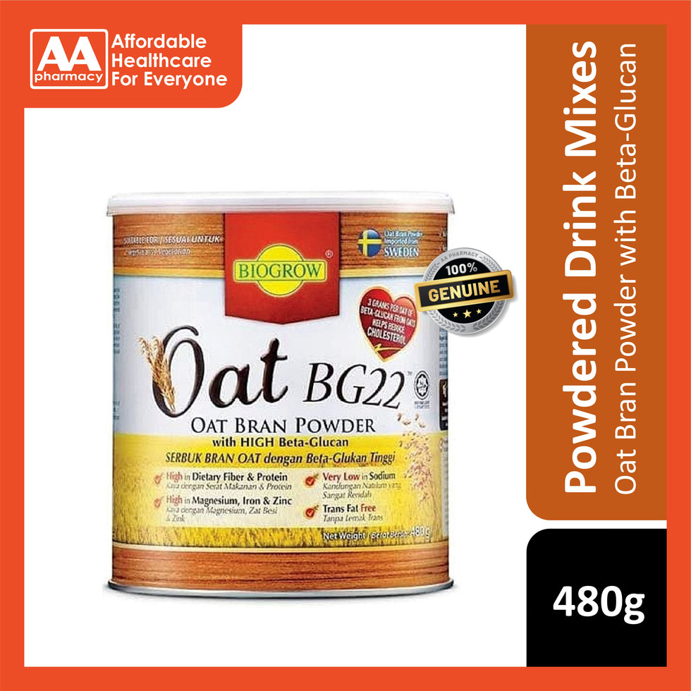 Biogrow Oat BG22 Oat Bran Powder 480g – AA Pharmacy