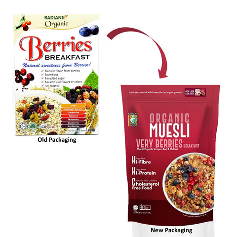 Radiant Organic Muesli Very Berries Breakfast 400g [New Packaging]