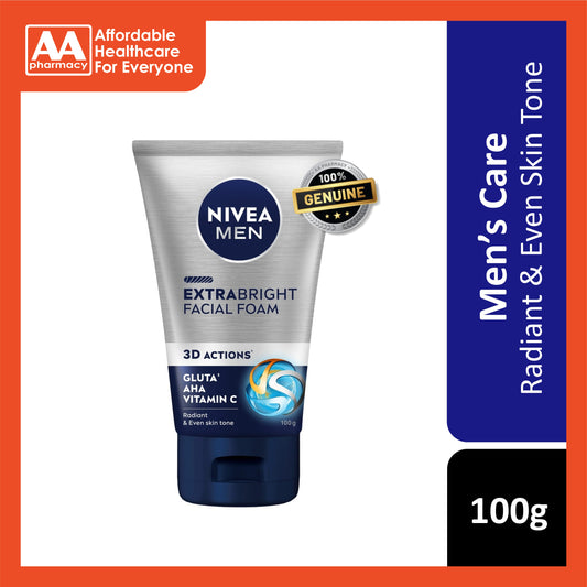 Nivea Men Extra Bright Facial Foam 100g