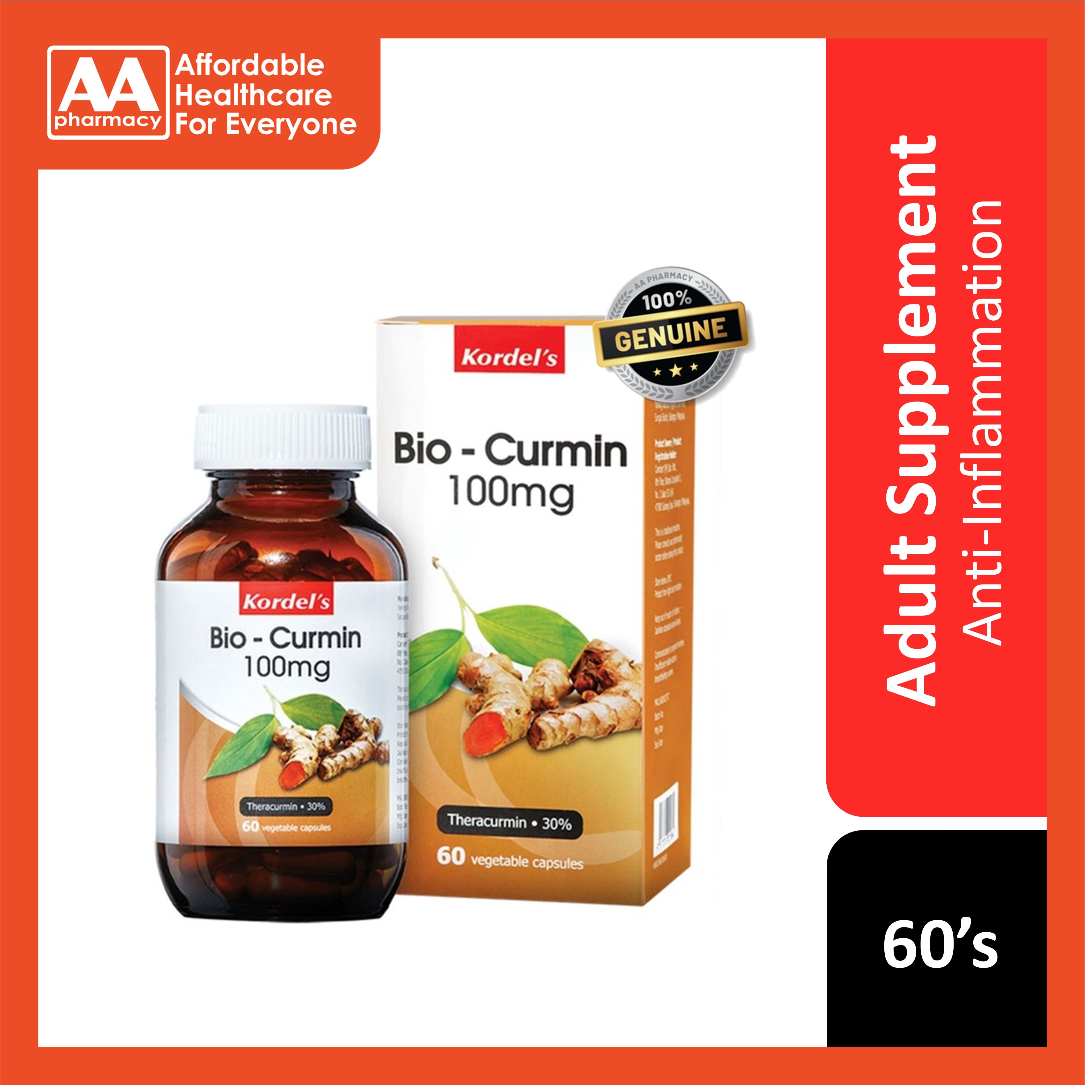 Kordel's Bio-Curmin 100mg Vegecapsule 60's