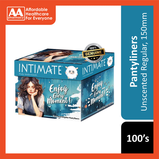 Intimate Pantyliners (Unscented Regular, 150mm) 100's