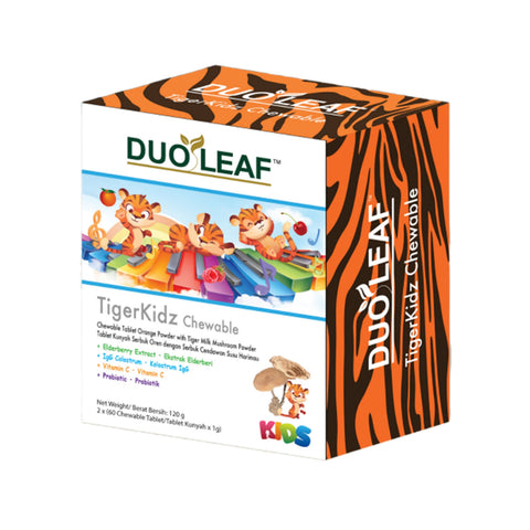 Duoleaf Tigerkidz Chewable Tablet 2x60's (Orange Flavour)