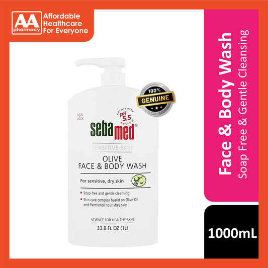 Sebamed Olive Face and Body Wash 1000mL