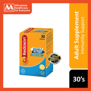 Redoxon Double Action (Vitamin C and Zinc) Chewable Tablet 30's (Orange Flavour)
