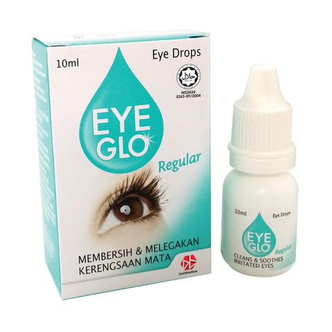 Eye Glo Regular Eye Drops 10mL (Cleans and Soothes Irritated Eyes)