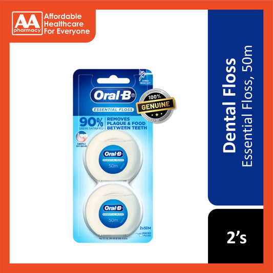 Oral-B Essential Waxed Floss 50m 2's