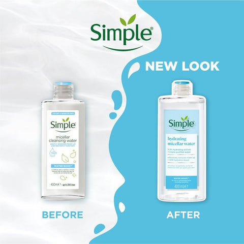 Simple Water Boost Hydrating Facial Cleansing Micellar Water 400mL