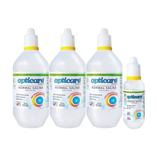 Opticare Sterile Normal Saline Solution 500mLx3's + 120mL