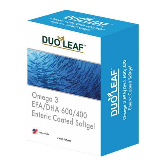 Duoleaf Omega 3 EPA/DHA 600/400 Enteric Coated Softgel 2x100's