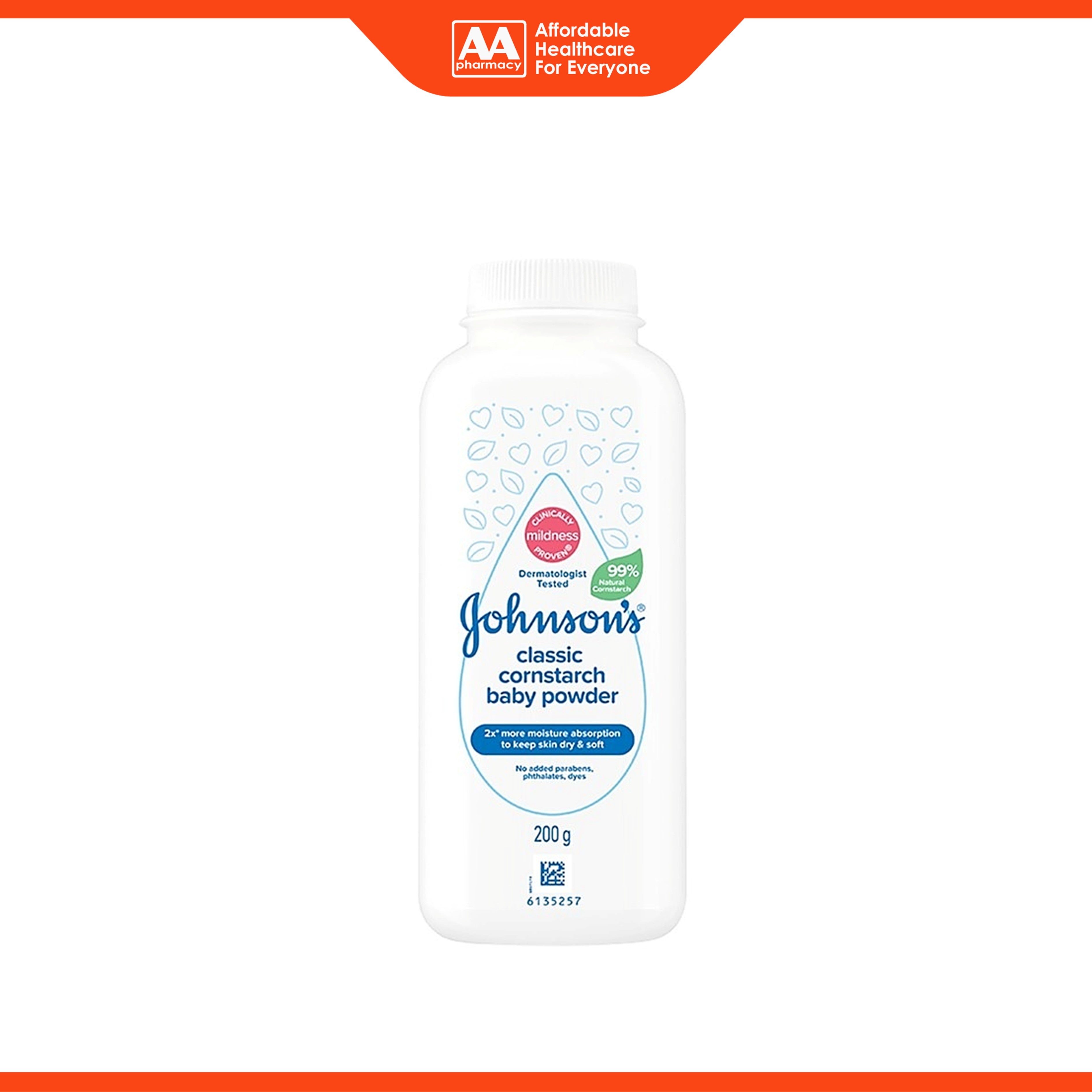 Johnson's Cornstarch Baby Powder Classic (200g)