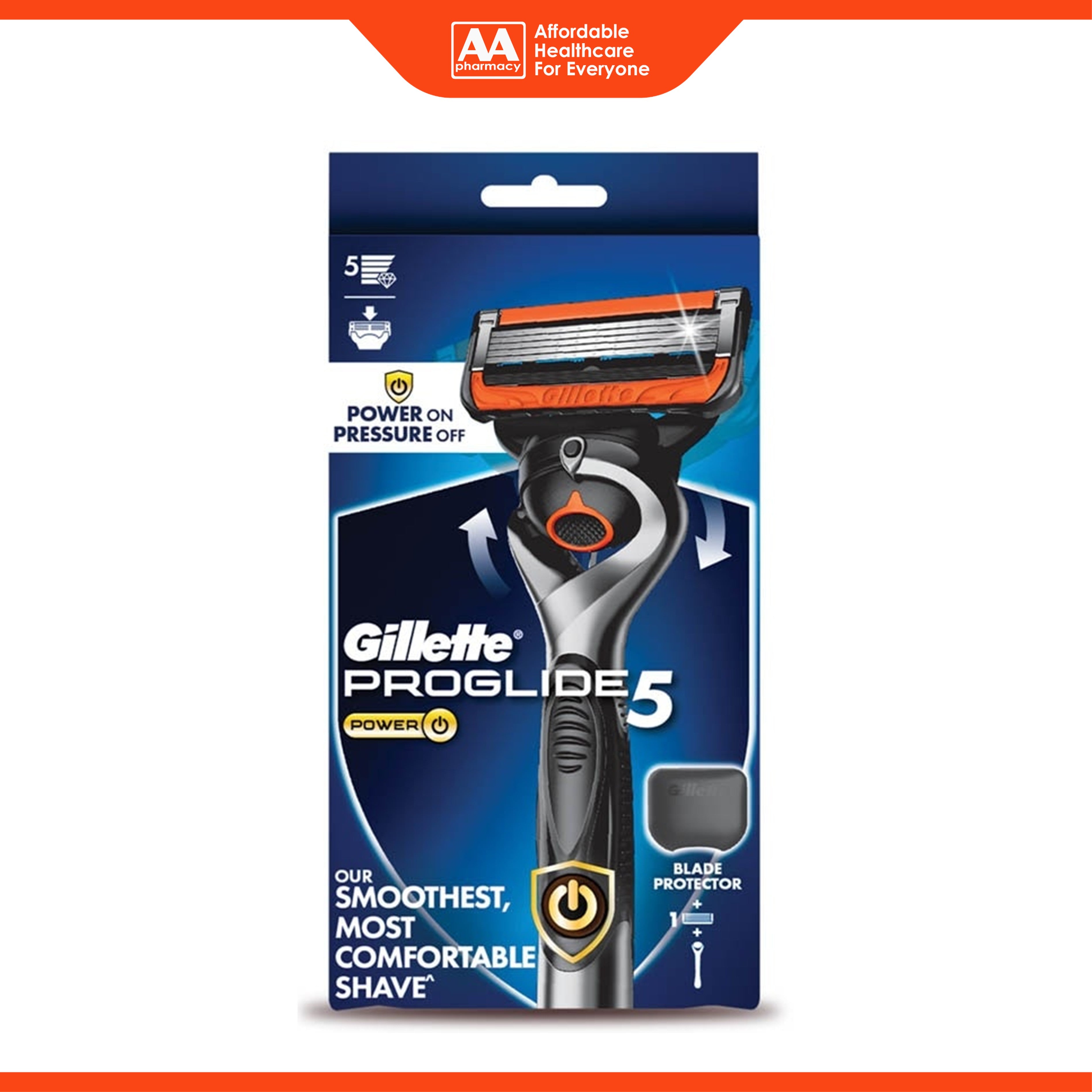 Gillette Proglide 5 Power (1 Handle, 1 Cartridge, 1 Blade Protector)