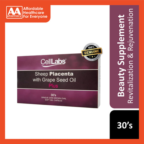 CellLabs Sheep Placenta with Grape Seed Oil Plus Softgel Capsule 30's