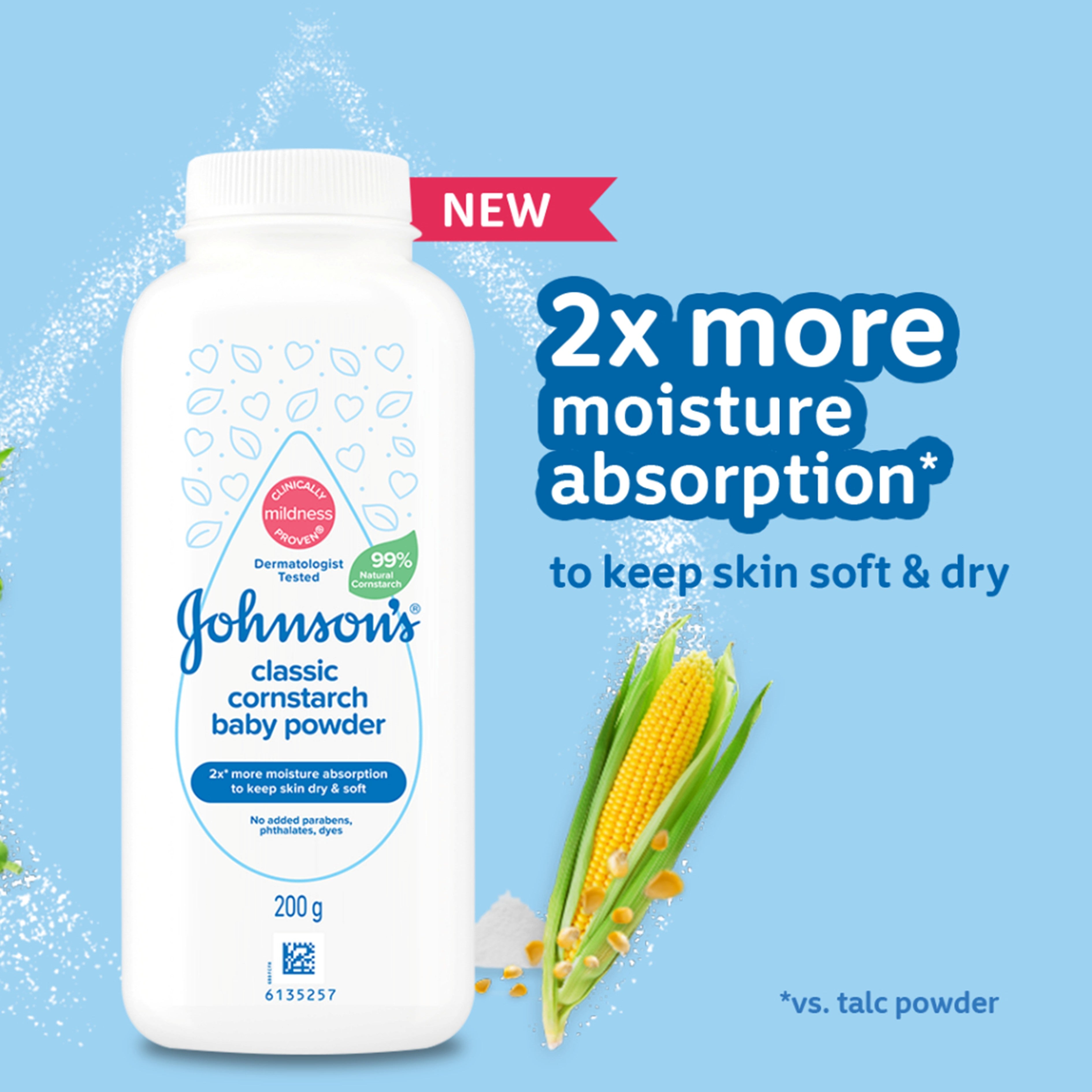 Johnson's Cornstarch Baby Powder Classic (200g)