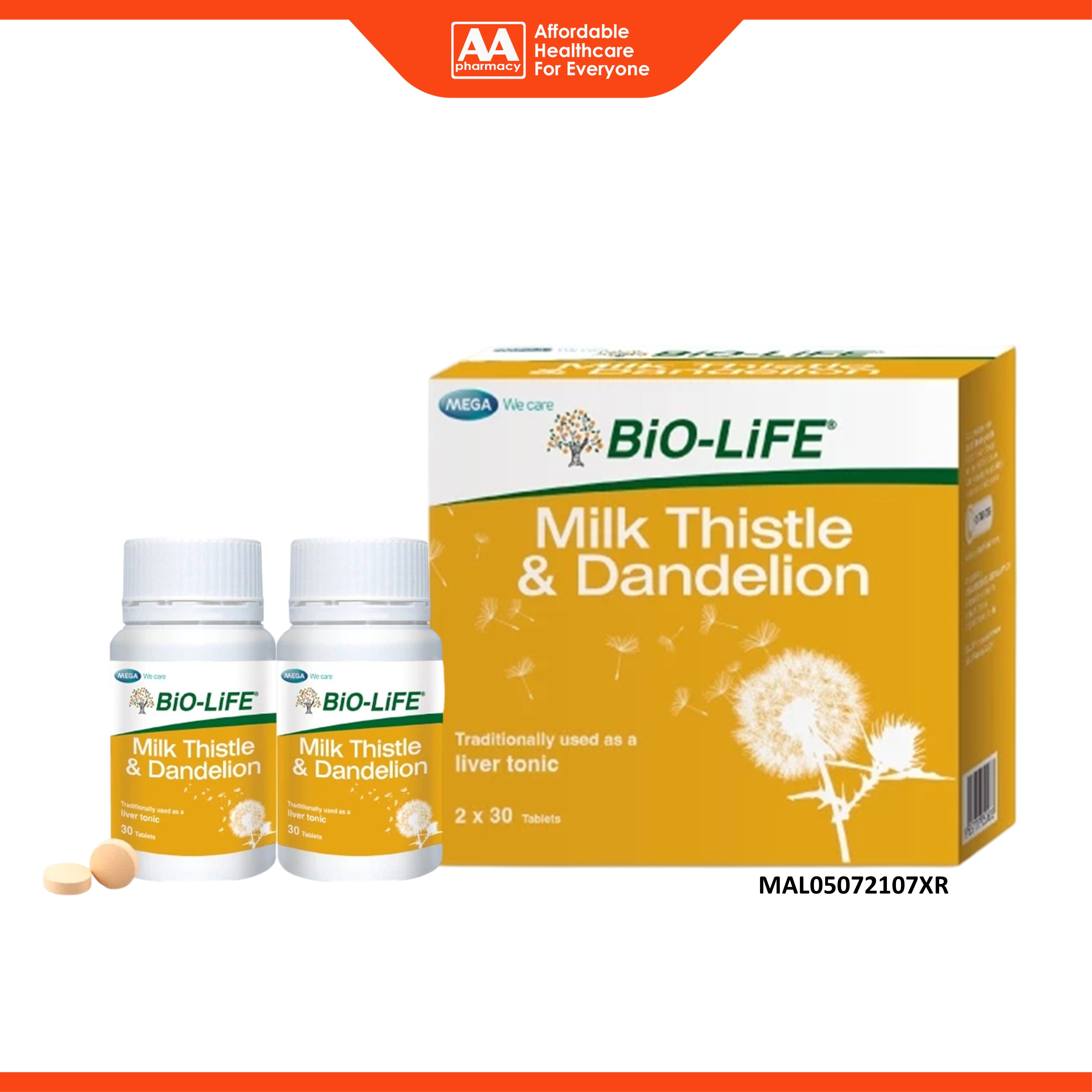 Bio-Life Milk Thistle and Dandelion Tablet 2x30's