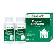 BiO-LiFE Organic Spirulina 500mg Vegecapsule (2 x 100's)