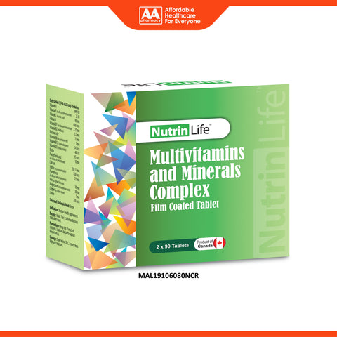 NutrinLife Multivitamins And Minerals Complex Film Coated Tablet 2x90's