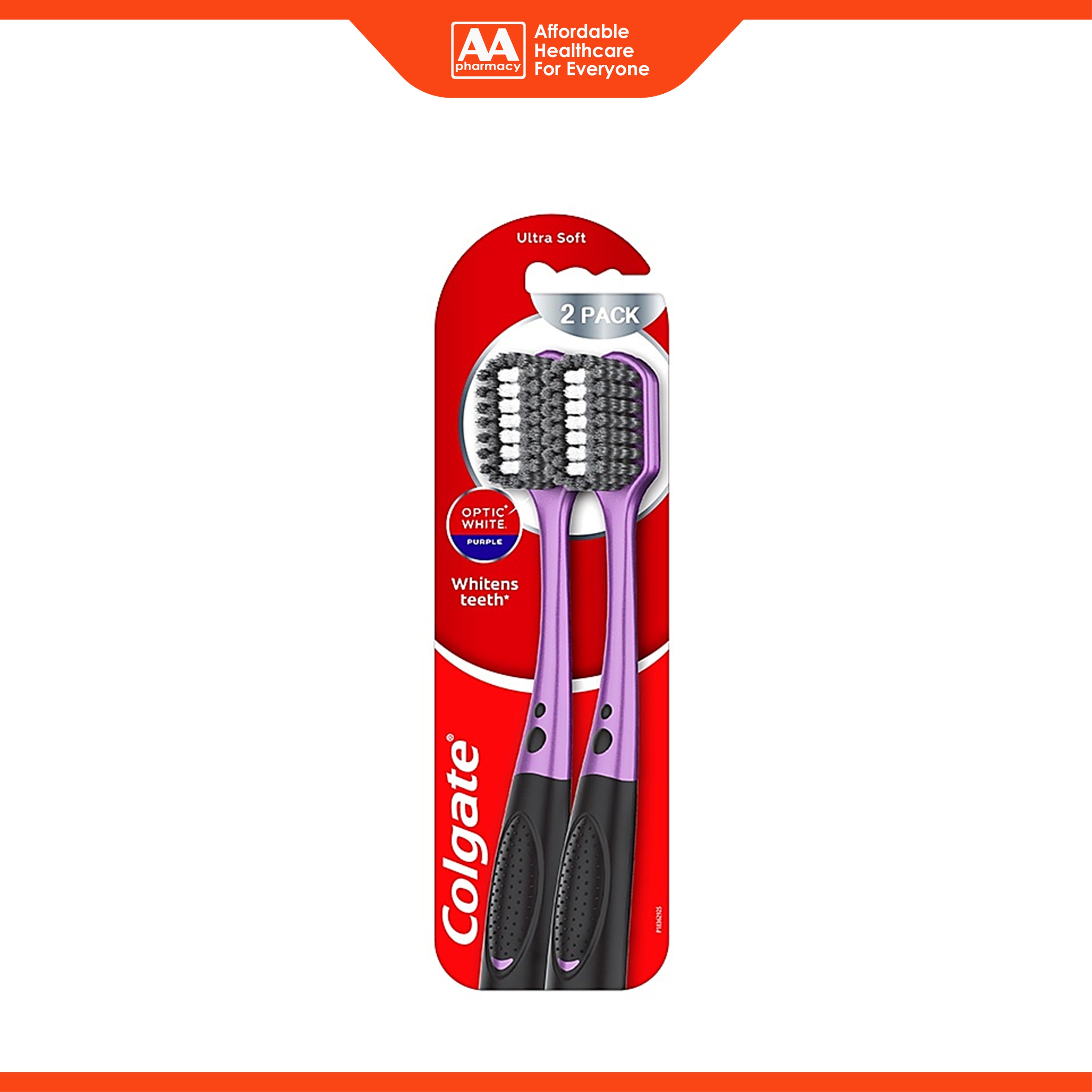 Colgate Toothbrush - Optic White Purple, Ultra Soft (2's)