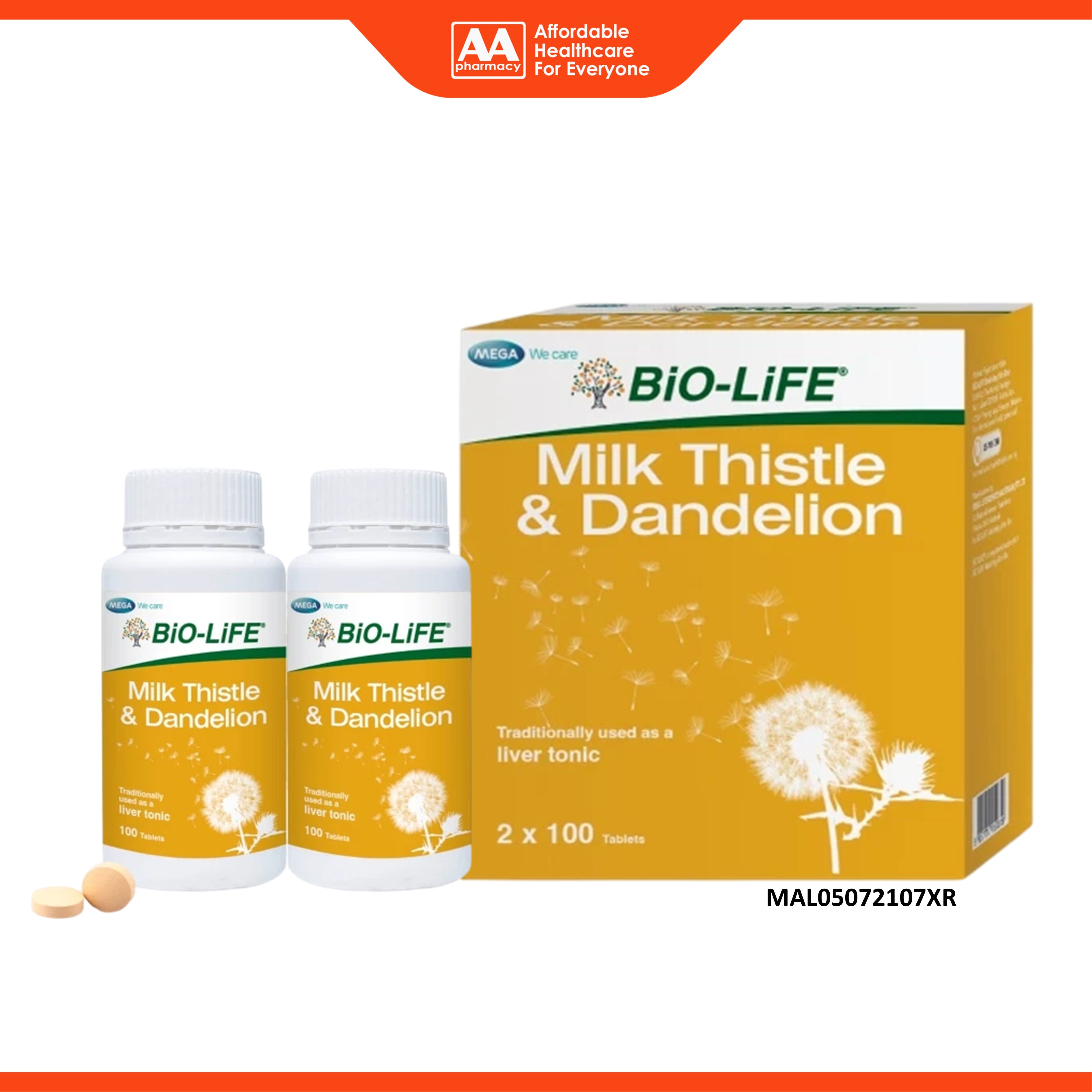 Bio-Life Milk Thistle and Dandelion Tablet 2x100's