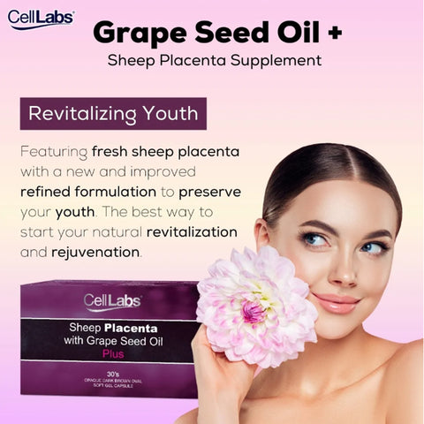 CellLabs Sheep Placenta with Grape Seed Oil Plus Softgel Capsule 30's