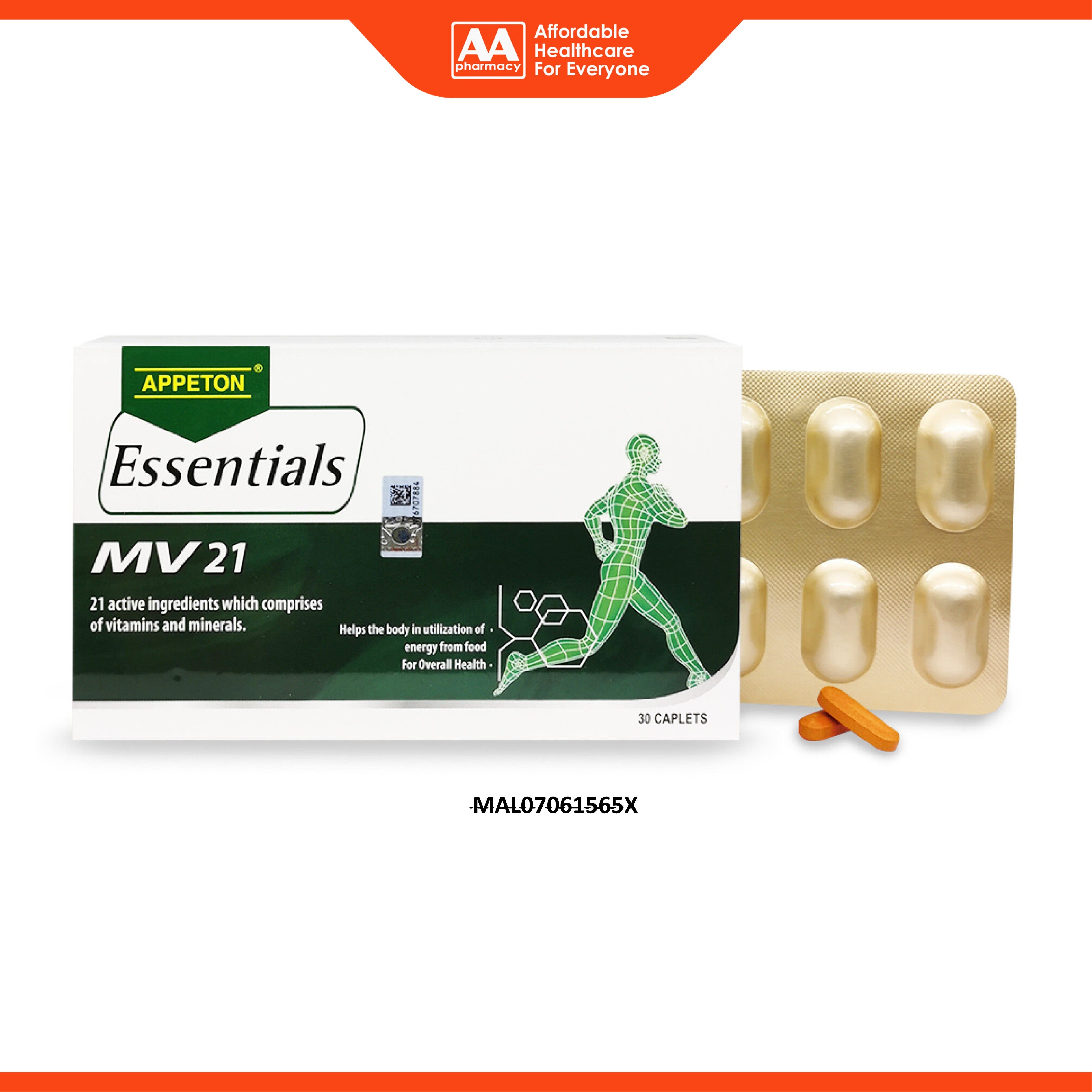 Appeton Essentials MV21 Caplet 30's