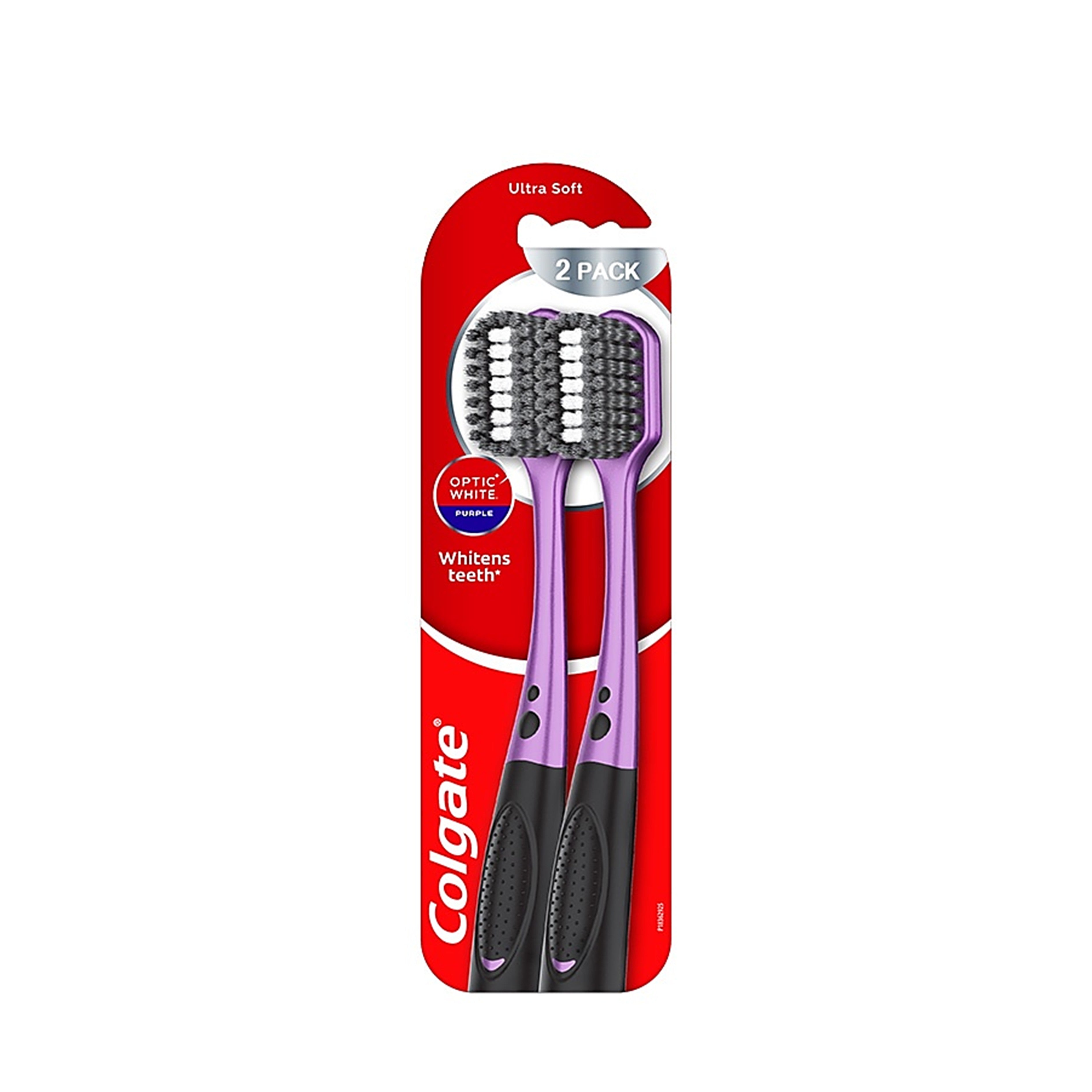 Colgate Toothbrush - Optic White Purple, Ultra Soft (2's)