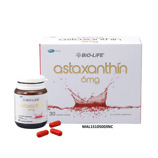 Bio-Life Astaxanthin 6mg Vegetable Capsule 30's