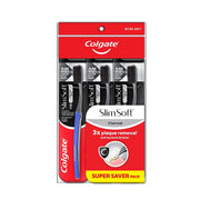 Colgate Toothbrush - Slim Soft Charcoal, Ultra Soft (3's)
