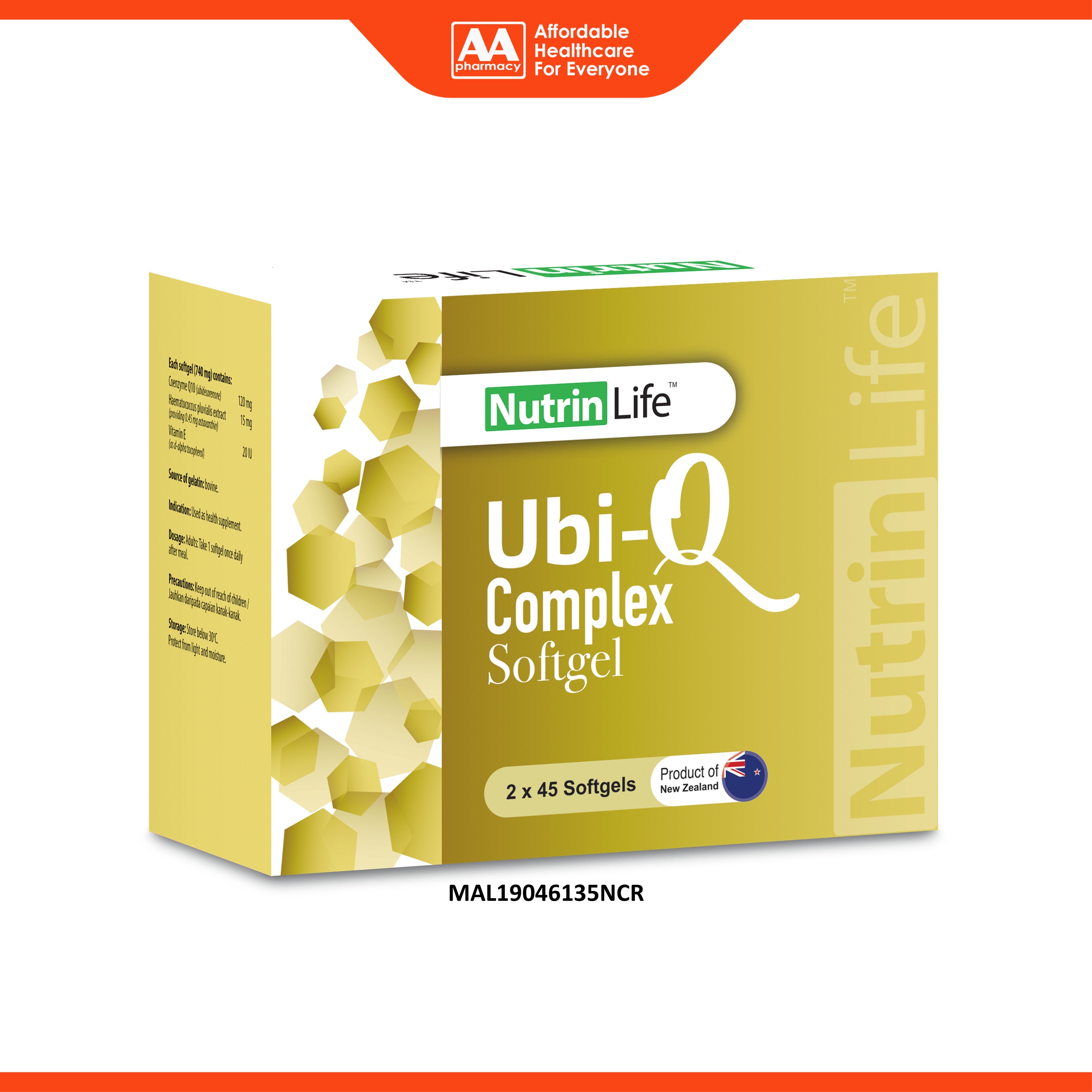 NutrinLife Ubi-Q Complex Softgel 2x45's