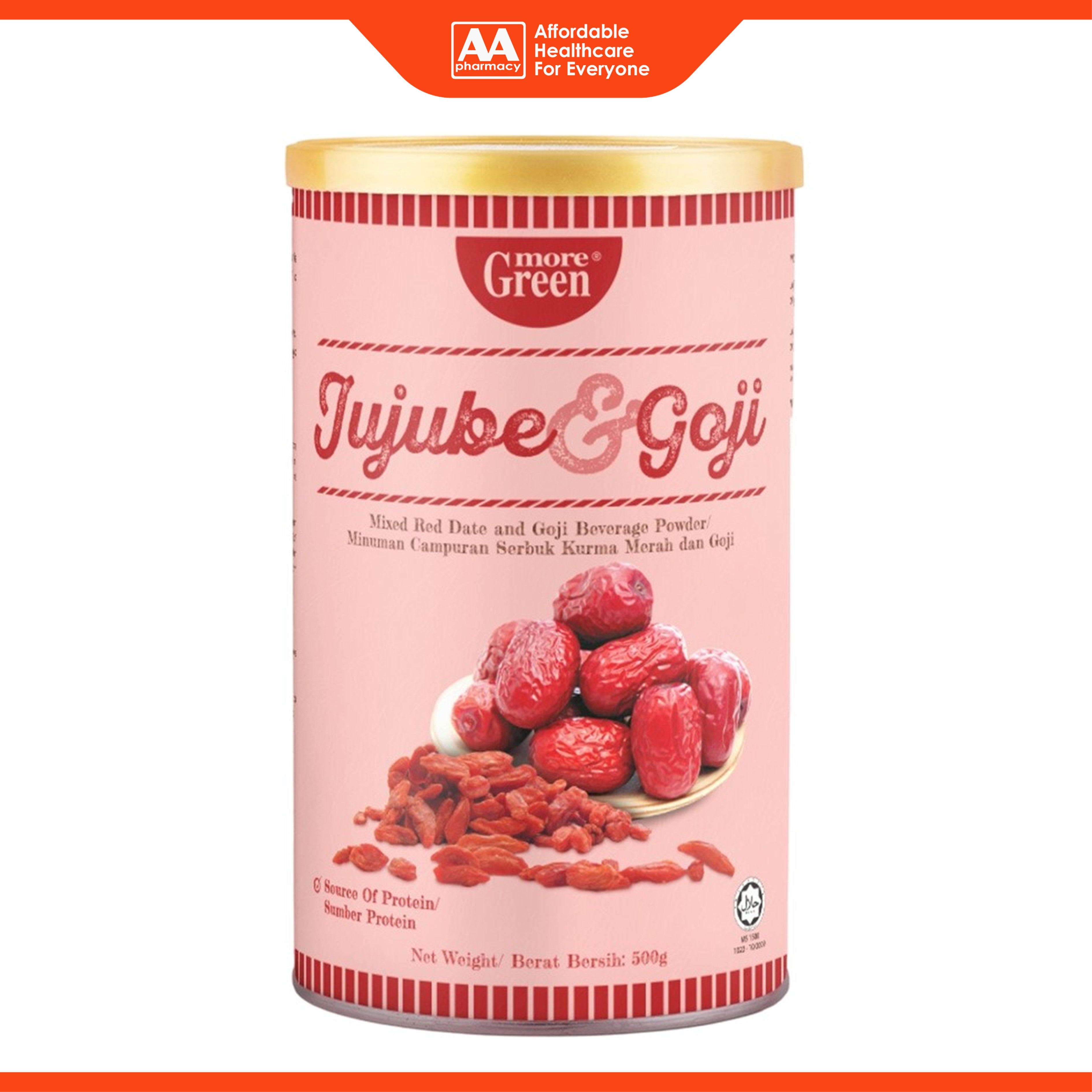 More Green Jujube and Goji (Mixed Red Date and Goji Beverage Powder) 500g