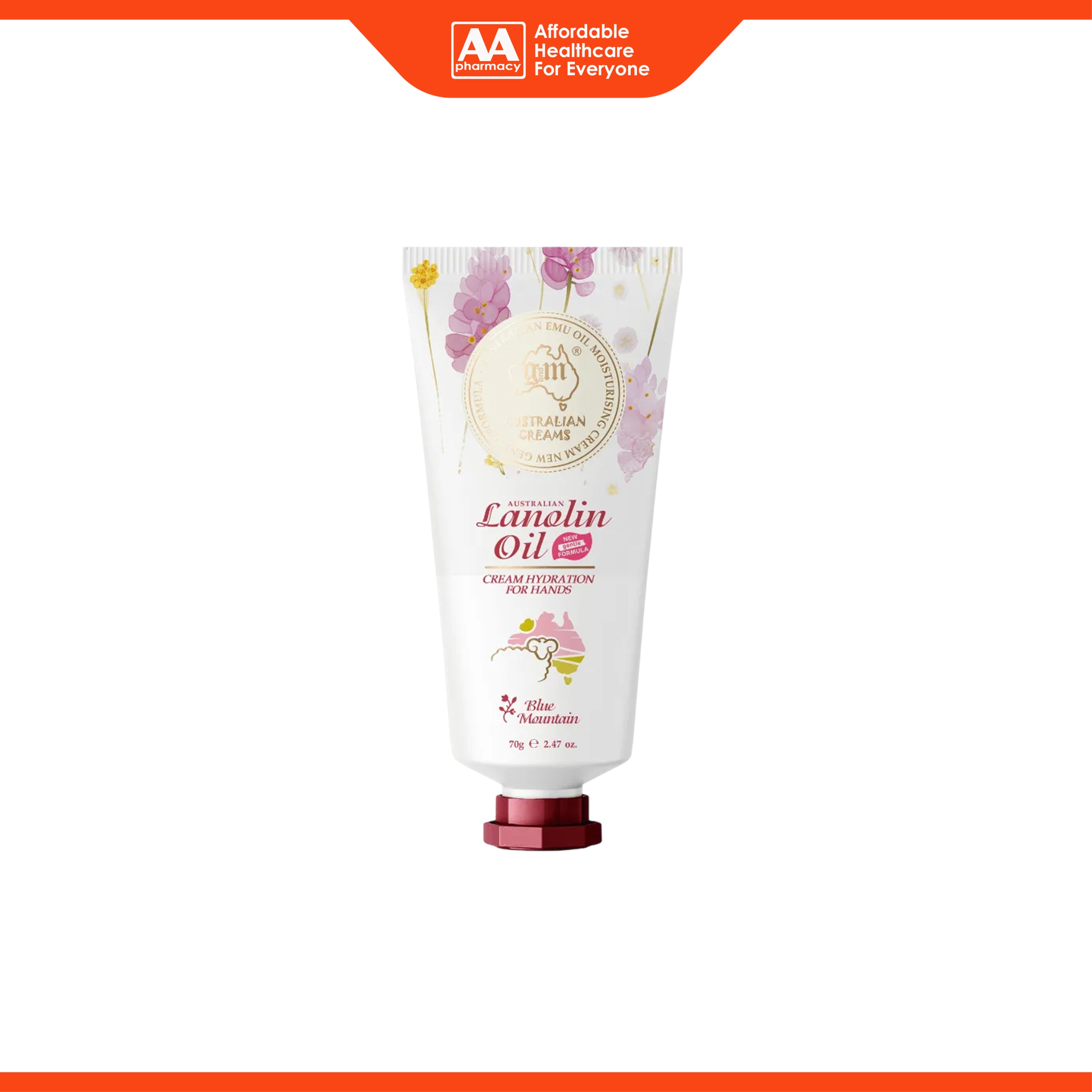 G and M Australian Cream Lanolin Oil Moisturising Cream with Emu Oil (70g) - Blue Mountains