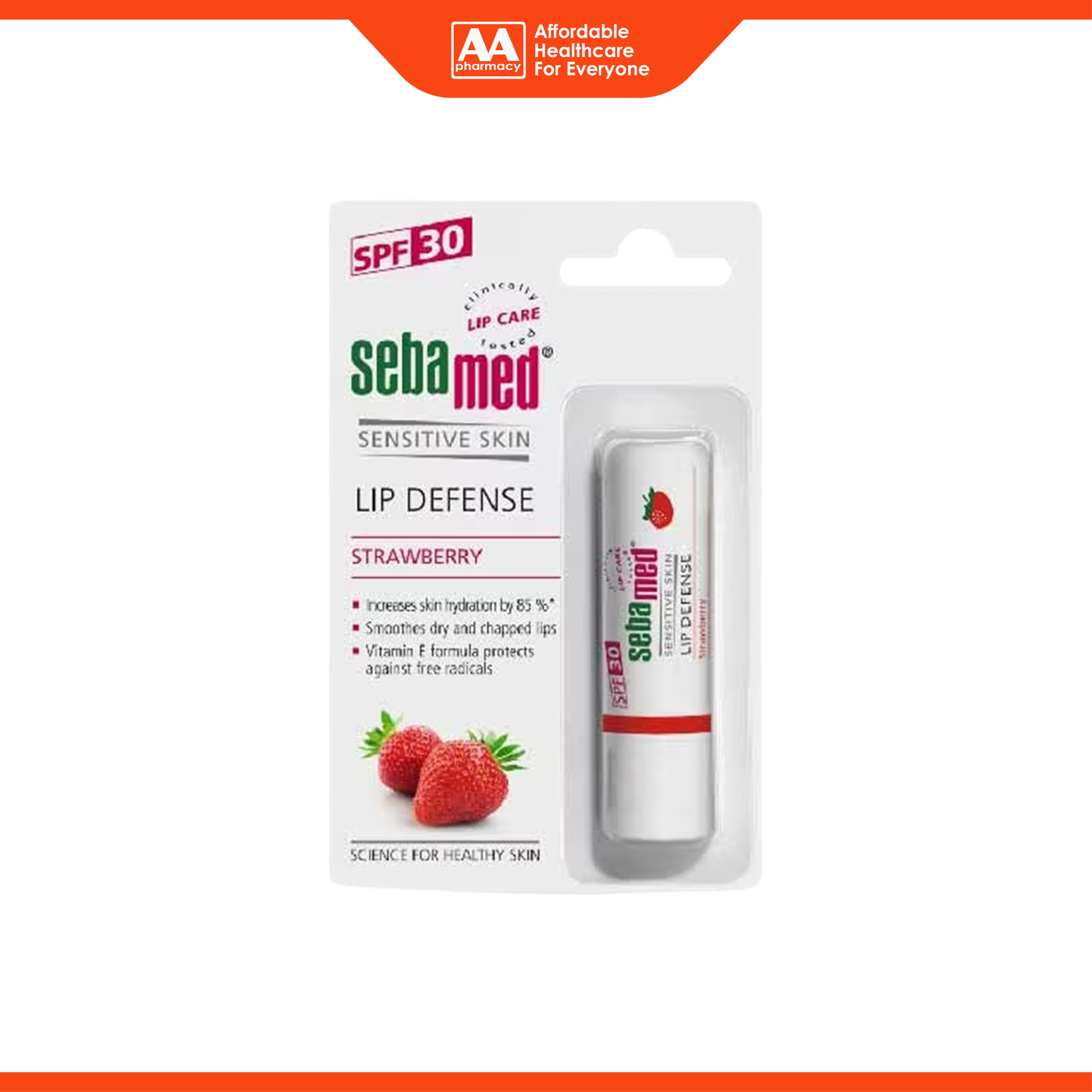 Sebamed Lip Defense with SPF 30 (Strawberry) 4.8g